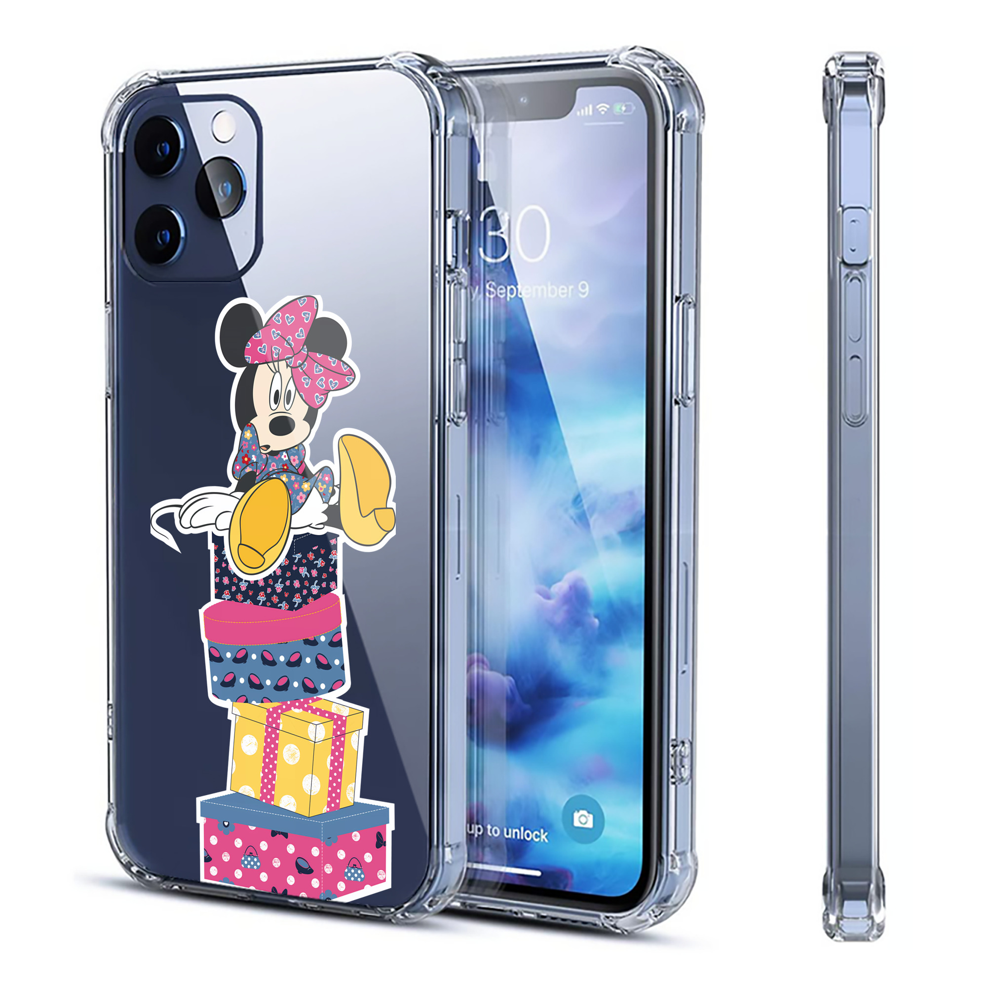 （画像用） ミッキーマウス Mickey Mouse 【iPhone 12シリーズ対応】透明スマホケース（クリアソフトケース）